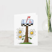 Mailbox met madeliefjes en Heart Flag Country Gard Kaart (Voorkant)