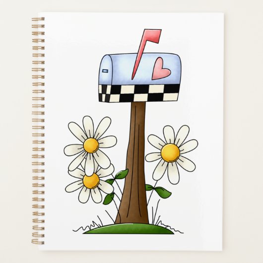 Mailbox met madeliefjes en Heart Flag Country Gard Planner (Voorkant)