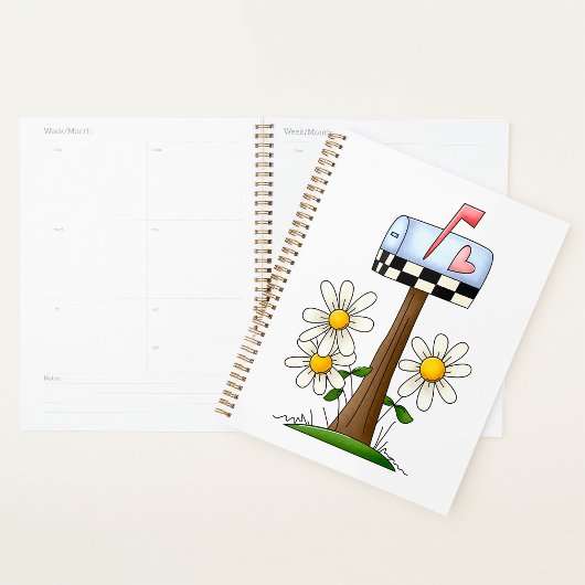 Mailbox met madeliefjes en Heart Flag Country Gard Planner