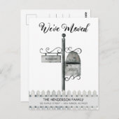 Mailbox New Home Moving Announge Briefkaart (Voorkant / Achterkant)