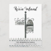 Mailbox New Home Moving Announge Briefkaart (Voorkant)