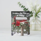 Mailbox Nieuw Home Vakantie Verhuisaankondiging Briefkaart (Staand voorkant)