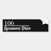 Mailbox Number and Address Label Letters Custom Bumpersticker (Voorkant)