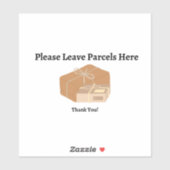 Mailbox Parcel Sticker WITTE ACHTERGROND (Vel)