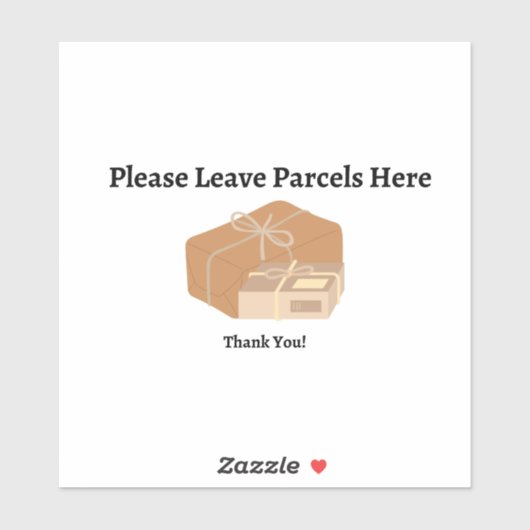 Mailbox Parcel Sticker WITTE ACHTERGROND (Vel)