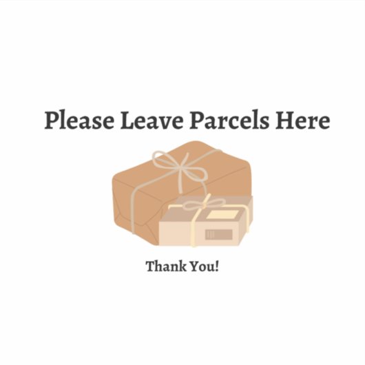 Mailbox Parcel Sticker WITTE ACHTERGROND (Voorkant)