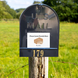 Mailbox Parcel Sticker WITTE ACHTERGROND