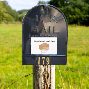Mailbox Parcel Sticker WITTE ACHTERGROND