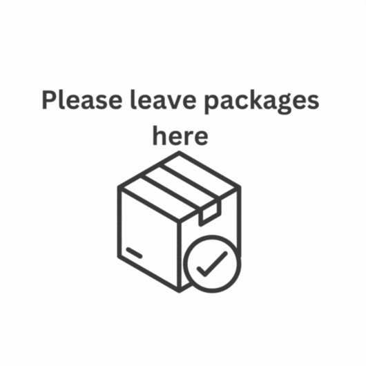 Mailbox Parcel Sticker WITTE achtergrond (Voorkant)