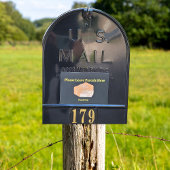 Mailbox Parcel Sticker Zwarte Achtergrond