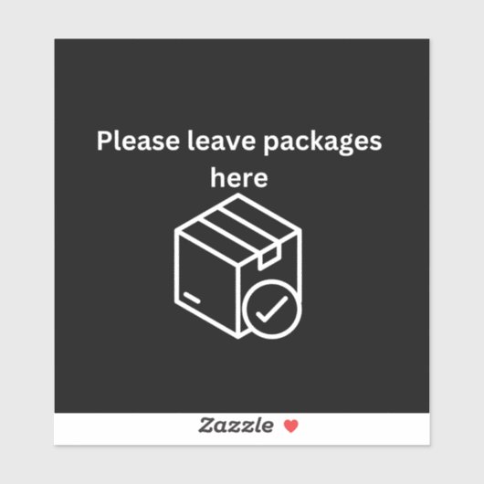 Mailbox Parcel Sticker Zwarte Achtergrond (Vel)