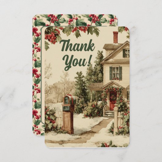 Mailbox Postbezorger Bedankkaart (Voorkant / Achterkant)