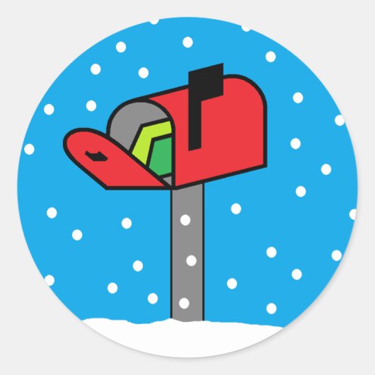 Mailbox-Stickers Ronde Sticker (Voorkant)