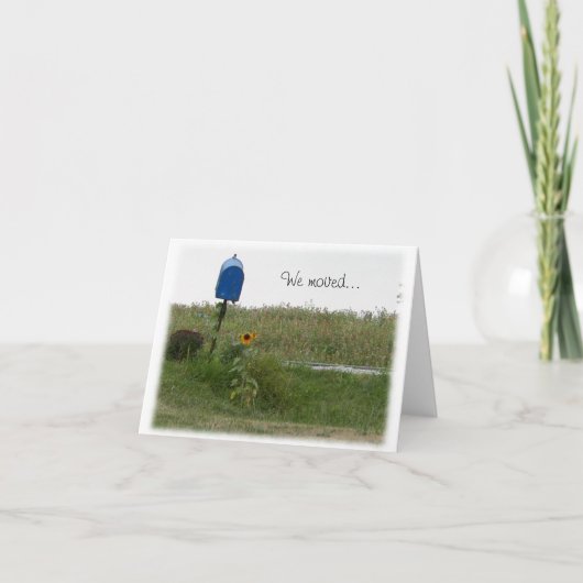Mailbox & Sunflower We hebben Blank verplaatst Aankondiging (Voorkant)