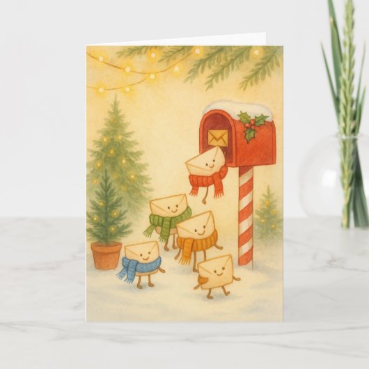 Mailbox to the North Pole - Winter Warmup Feestdagen Kaart (Voorkant)