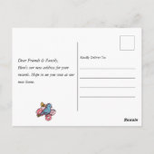 Mailbox Tortelduifjes Nieuwe Home Verhuisaankondig Briefkaart (Achterkant)