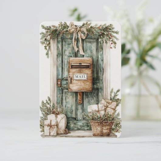 Mailbox Voordeur Postvervoerder Bedankkaart (Staand voorkant)
