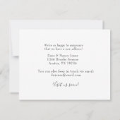 Mailbox waterverf Nieuw huis We zijn verhuisd Notitiekaartje (Achterkant)