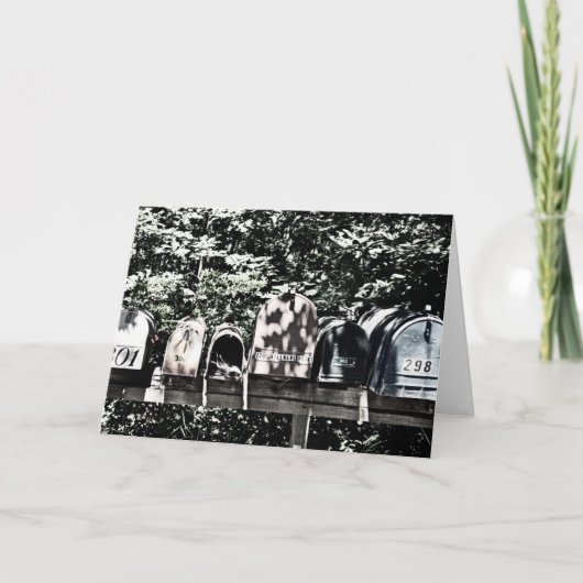 Mailboxen op de wijnstok kaart (Voorkant)