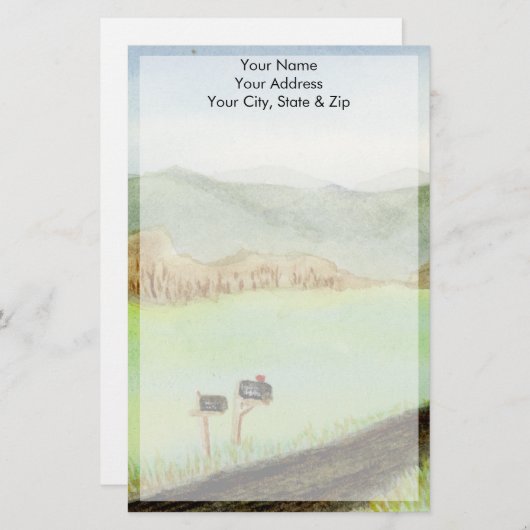 Mailboxen voor plattelandscentra briefpapier (Voorkant / Achterkant)