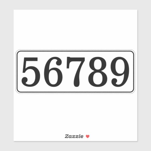 Mailboxnummer sjabloon vinyl sticker (Vel)