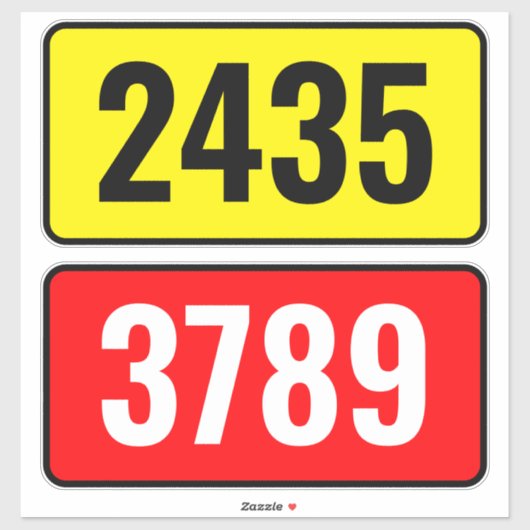 Mailboxnummer Sticker (Vel)