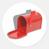 MailboxOpen051409shadows Ronde Sticker (Voorkant)