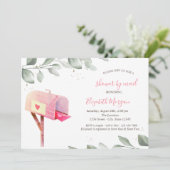 Mailboxstructuur waterverf laat virtueel Baby show Kaart (Staand voorkant)