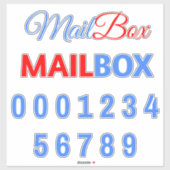 Mailboxzin met cijfers sticker (Vel)