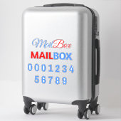 Mailboxzin met cijfers sticker (Koffer)