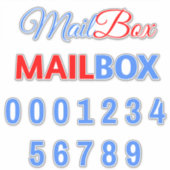 Mailboxzin met cijfers sticker (Voorkant)