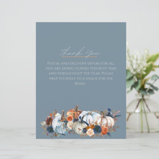 Mailcarrier, dank u, teken, veranda inrichting, He (Staand voorkant)