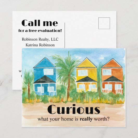 Mailer van Estate Home Value Estimate Marketing Briefkaart (Voorkant / Achterkant)