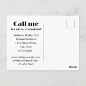 Mailer van Estate Home Value Estimate Marketing Briefkaart (Achterkant)