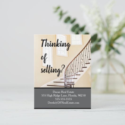 Mailer voor verwijzing van onroerend goed - Verkoo Briefkaart (Staand voorkant)