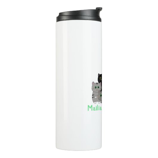 Mailia Cat Creations Kattenfamilie Thermosbeker (Gedraaid links)