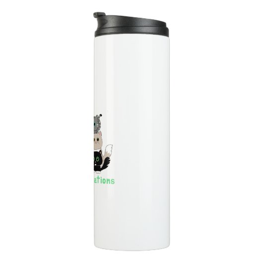 Mailia Cat Creations Kattenfamilie Thermosbeker (Geroteerd rechts)