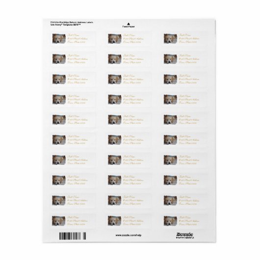 Mailing Label-2 - Gepersonaliseerd Etiket (Full Sheet)