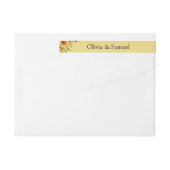 Mailing Stickers, Geel Gouden Bloemen Suite (Achterkant)