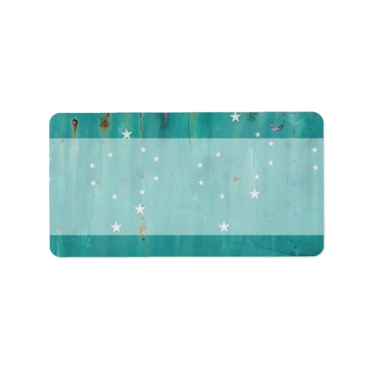 Mailing Toevoegen Shenandoah Wood Rusted Turquoise Etiket (Voorkant)