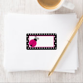 Mailingadres Zwart Lente Tijd Lady Bug Etiket (Insitu)