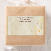 Mailinglabels - Fleur di Lys Damask 2 Cream Etiket (Insitu)