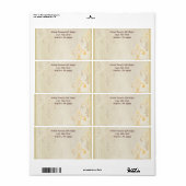 Mailinglabels - Fleur di Lys Damask 2 Cream Etiket (Full Sheet)