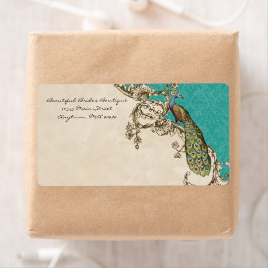 Mailinglabels - pacock & etchings etiket (Insitu)