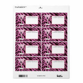 Mailinglabels - Zebra Print 'n Martini Etiket (Full Sheet)
