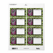 Mailinglabels - Zebra'n leopard Monogramma Etiket (Full Sheet)