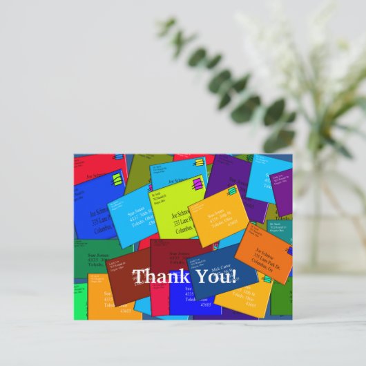 Mailman BEDANKT BRIEFKAARTEN Brieven (Staand voorkant)