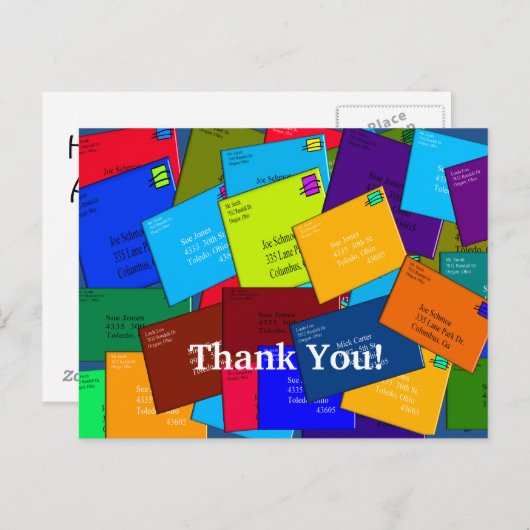 Mailman BEDANKT BRIEFKAARTEN Brieven (Voorkant / Achterkant)