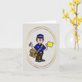 Mailman Bedankt Kaart voor waardering (Gele Bloem)