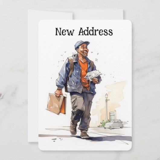 Mailman Bewegende Aankondiging Kaarten (Voorkant)